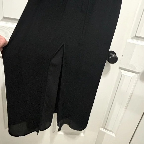 Aritzia BABATON Harold Sleeveless Maxi Dress Front Slit Split Hem Black Size XS - Picture 9 of 12